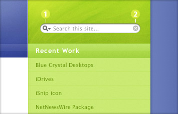 Safari’s search field with rounded corners