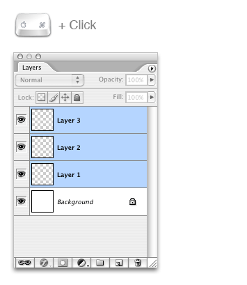 Select multiple layers via Cmd+Click