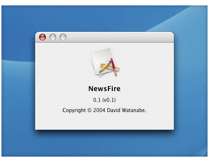 Der About-Dialog von NewsFire