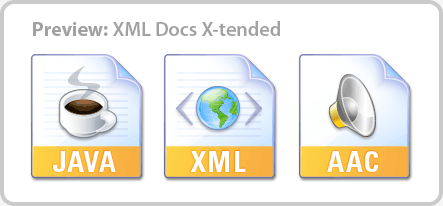 Vorschau auf das neue Iconset XML Docs X-tended.