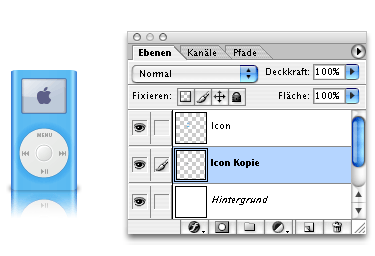 Die Spiegelung ist fast fertig