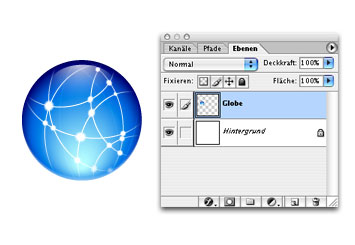 Die neu erstellte Ebene in
Photoshop