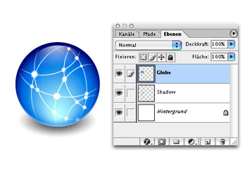 Der Verlauf wird hinter das
Icon bewegt
